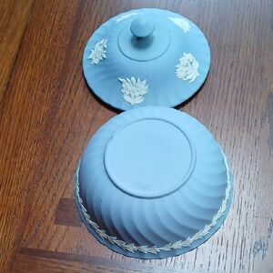 Wedgwood Blue and White Lidded Candy Dish